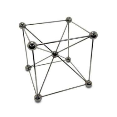 Imagem de Escultura Decorativa Cubo Moleculas Impecavel luxo - LUXdécor
