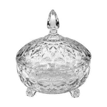 Imagem de Bomboniere de Vidro Potiche Decorativo Baleiro 16x18cm Doces Decoração