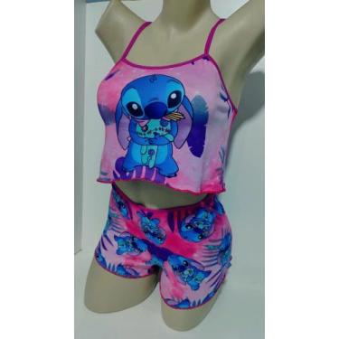 Imagem de Baby doll Short dol cropped baby dool Pijama Feminino Adulto  personag