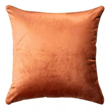 Imagem de Capa de almofada 45x45 toque aveludado - terracota - CLICK TUDO