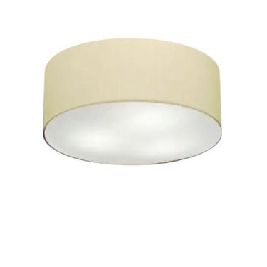 Imagem de Plafon Cilíndrico Vivare Md-3005 Cúpula em Tecido 40x12cm - Bivolt, Al
