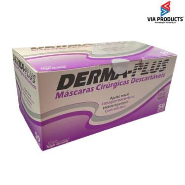 Imagem de Máscara Cirúrgica Camada Tripla 50 unidades - Derma-Plus