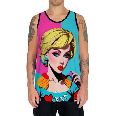 Imagem de Camiseta Regata Tshirt Estampa Mu.lher Loira Pop Art Moda 7 - Enjoy Sh