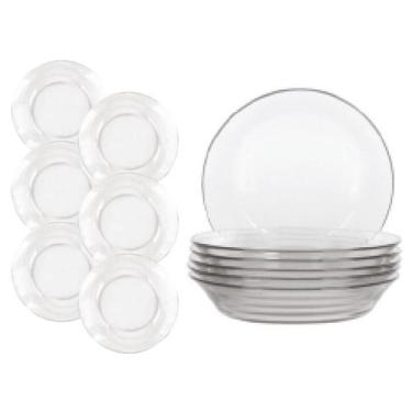 Imagem de Conjunto 6 Pratos Temperado Liso Sopa 19,6cm Duralex Fundo - Nadir Fig