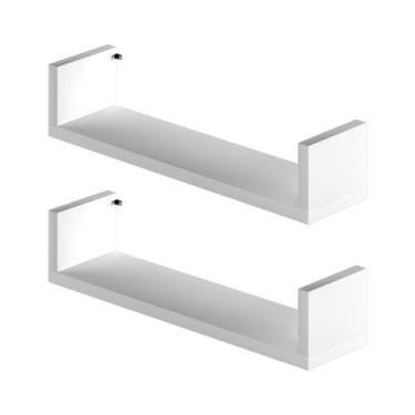 Imagem de Kit jogo 2 Unidades Prateleiras Em U Decorativo Expositor Porta Livros