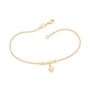 Imagem de Tornozeleira Rommanel Com Berloque Cristal Fol 18k 550355, 23