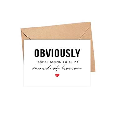 Imagem de Emily gift You're Obviously Going To Be My - Cartão de festa de casamento engraçado - Cartão de noiva - Cartão de dama de honra - Cartão de pedido de dama de honra