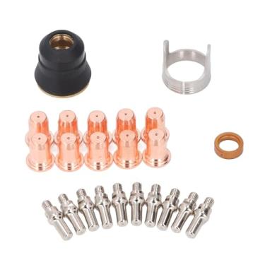 Imagem de Acessórios para Tocha de Corte de Plasma, Copo de Proteção do Eletrodo e Anel, Peças de Reposição Tocha de Plasma