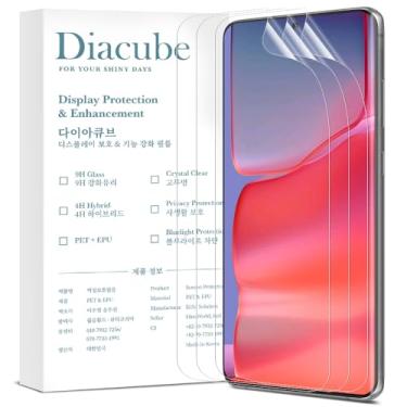 Imagem de DIACUBE Pacote com 3 protetores de tela PET 4H com revestimento de vidro para Motorola Edge 50 Pro, [Suporte de impressão digital ultrassônico 0,1S] [Fácil instalação com gabarito de alinhamento] HD