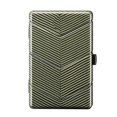 Imagem de Pequeno Caixa de charutos de fibra de carbono de alta qualidade portátil e personalizada caixa de armazenamento de charutos leve pode acomodar 4 charutos Feito à mão