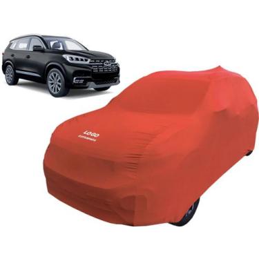 Imagem de Capa Automotiva Chery Tiggo 8 Tecido Helanca Cor Preta - Mz, Vermelha