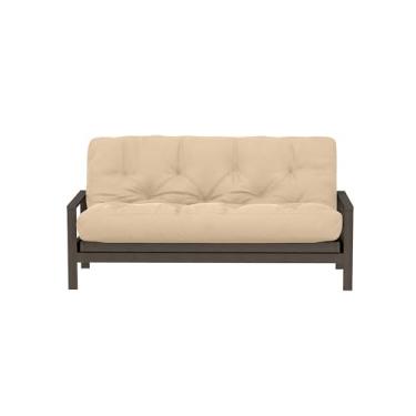 Imagem de Royal Sleep Products Colchão Futon de espuma Futon Factory de 30,5 cm – Tecido cáqui sólido – Tamanho Queen – Espumas certificadas CertiPUR – Feito nos EUA – (moldura não incluída)