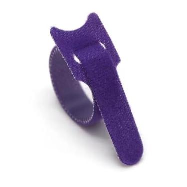 Imagem de 50x Presilha 20cm Fita Abraçadeira Cabos Chicote Fios organizador de fios Fecho de contato (Roxo)