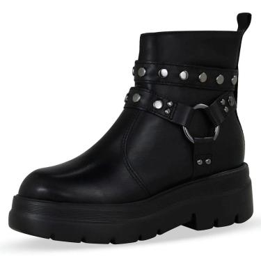 Imagem de Bota Coturno Feminino Cano Baixo Salto Médio Bottero