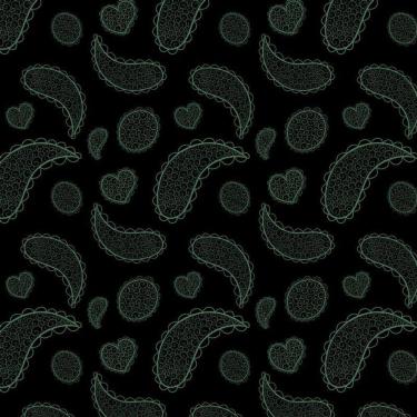 Imagem de Papel De Parede Fundo Preto E Desenho Verde Autocolante Sala