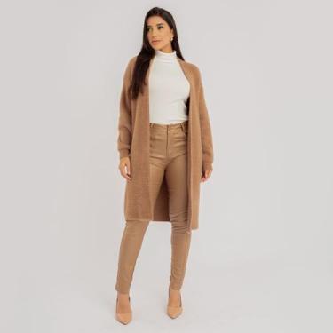 Imagem de Cardigan susie pelúcia alongado feminino - Susie Modas, Marrom, U