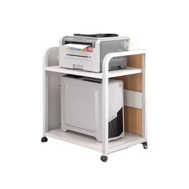 Imagem de LICONG-2020 Suporte de impressora para colocar a prateleira do chão, prateleiras, prateleiras, mesa de escritório móvel, suporte de host de computador, suporte de suporte para impressora (cor: A)
