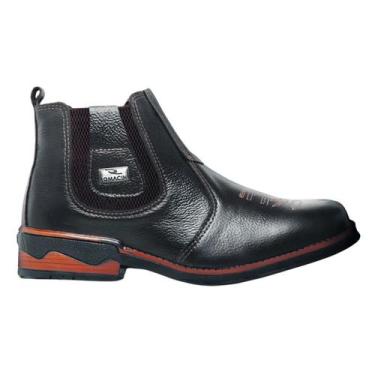 Imagem de botina Texas masculina Couro Bota Peão Moderno RC - Romacini, Preto, 4