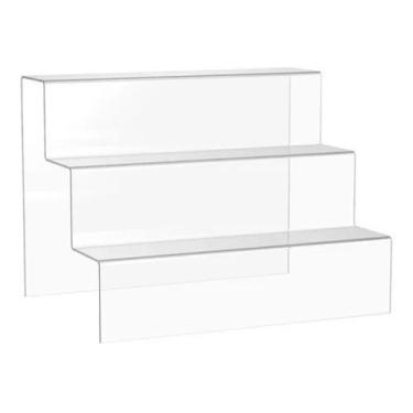 Imagem de Display Escadinha Expositora De Acrílico Cristal Para Funko Pop 20x7x7