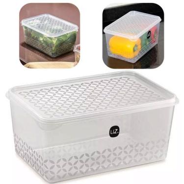 Imagem de Jogo Com 2 Potes De Plástico Multiuso 2 Litros Transparente Cozinha UZ