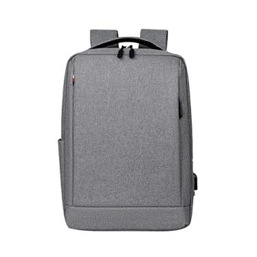 Imagem de Mochila Oxford masculina para laptop escolar moda bolsa de viagem para homens casuais mulheres bolsa escolar(Dark Grey)