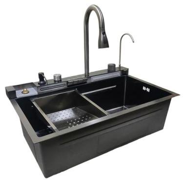 Imagem de Cuba Gourmet Inox Pia Inteligente Premium Cozinha Torneira Dispenser Painel Monocomando Limpador de Copo Elegante Area Externa Churrasqueira Duravel Resistente