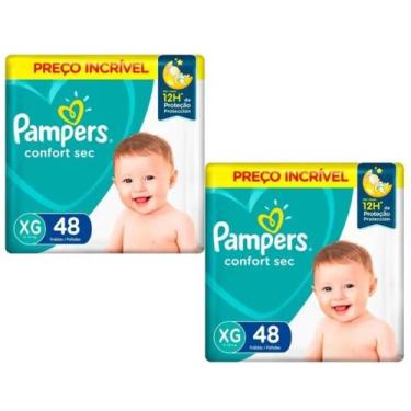 Imagem de Fralda Pampers ConfortSec Hiper XG 2 Pacotes Com 48 Unidades Cada