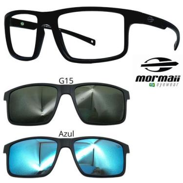 Imagem de Armação de Grau Mormaii 6127 Swap 5 A14 Com 2 Clipons, Azul, G15