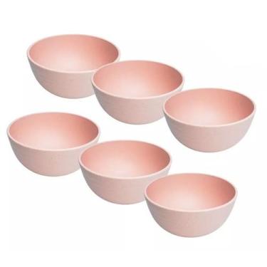 Imagem de Kit 6 Bowls Pote Tigela Bambu Ecológico Para Açai Sorvete Sobremesa - 