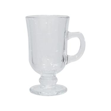 Imagem de Mimo Style, Taça Cappuccino em Vidro Transparente 230ml com Asa Ideal para Casa e Cafeteria