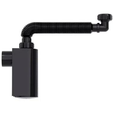 Imagem de Sifão Copo De Pia Lavatório Tanque Cuba Bojo Universal Black - BLUKIT