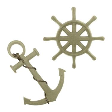 Imagem de Kit Âncora e Timão Decoração Piscina Praia Marina Restaurante Beira Mar Polietileno