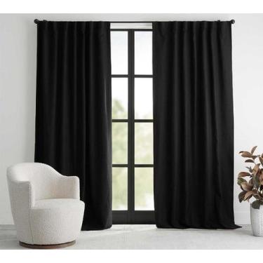 Imagem de Cortinas Suede Veludo Decoração Para Sala 1,40L X 2,30A (2 ABAS) - Clu