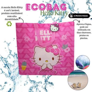 Imagem de EcoBag Hello Kitty Bolsa Perfeita para Compras Praia - Sanrio