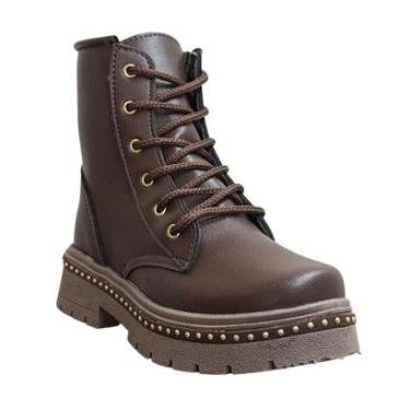 Imagem de Bota Coturno Infantil Menina Teen Confortável Grugui Dia a Dia Com Zíper-Feminino