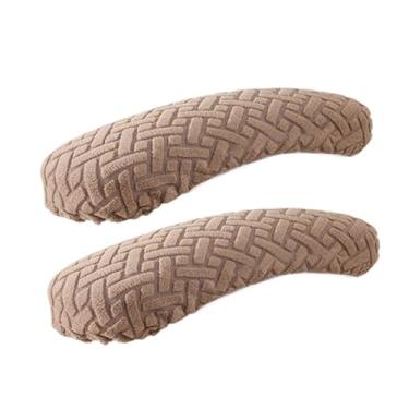 Imagem de Bothyi 1 par de escritórios cadeira de braço Capas de braço de poltrona Tampas de braço para o cotovelo de escritório em casa Concesas de almofada Capas de, Cáqui