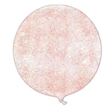 Imagem de Balão Bubble Transparente com Glitter Rose - 11" 26cm - 1 unidade - Ri