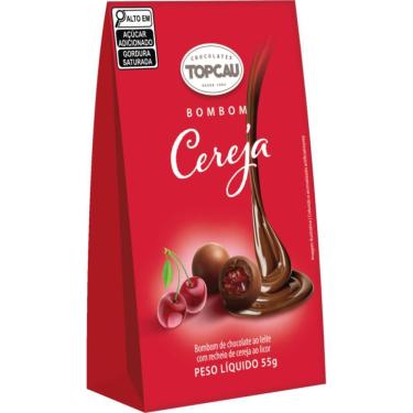 Imagem de Caixa de Bombom Trufa Chocolate ao Leite Recheio de Cereja ao Licor 55g - TopCau