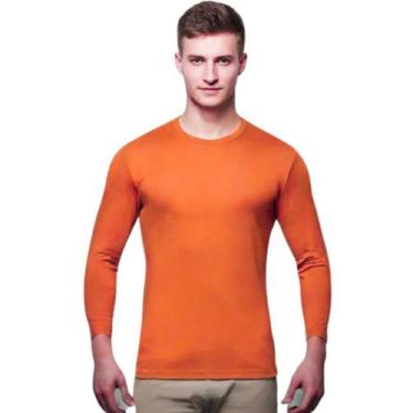 Imagem de Camisa Uv 50 Manga Longa Slim Térmica Segunda Pele - Genérico, Laranja