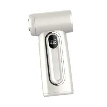 Imagem de Generic Mão de fãs de leque de leque de fã carregando com ventilador de resfriamento de motor fã pessoal para o escritório de dormitório de verão, Branco