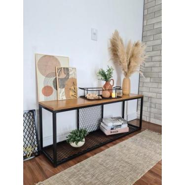 Imagem de Rack Elegance com tela 120 cm Estilo Industrial - Casa Quentinha, com 