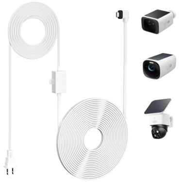Imagem de Uogw Adaptador De Energia De 30 Pés Compatível Com Eufy Solocam S220/S340/C210/E30, Eufy Indoor Cam S350/C210/C220, Eufycam 3/S330/S3 Pro/3C/S300, Cabo De Alimentação Tipo C À Prova D'Água Para Eufy