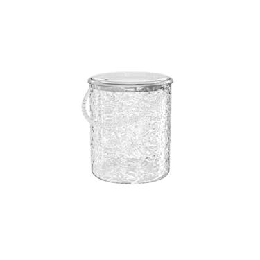 Imagem de Lixeira Lixeira de cozinha acrílica, Lixeira redonda com pedal e tampa, Cesto de papéis para casa, cozinha e escritório Lixeira(Gray)