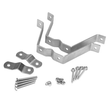 Imagem de AsrMyjcx 2 peças 4 "Antena Planejada de suporte de parede de antena à prova de vento para serviço externo para lâmpadas, tubos versáteis de até 1,5” de