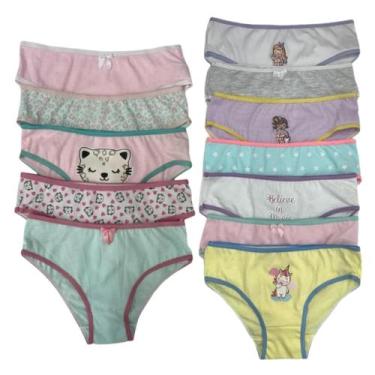 Imagem de Calcinha infantil algodão KIT 10 Un. 100% Algodão Qualidade - Folly, G