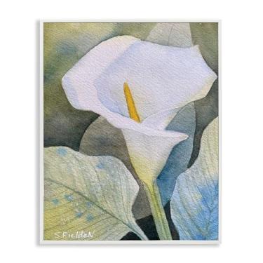 Imagem de Stupell Industries Garden Calla Lily Bloom White Framed Giclee Art, design por Stephanie Fielden, 61 x 76 cm