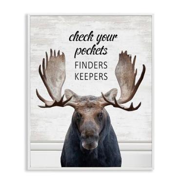 Imagem de Stupell Industries Lembrete de lavanderia de bolsos cheque arte giclée emoldurada branca, design por letras e forrado, 61 x 76 cm