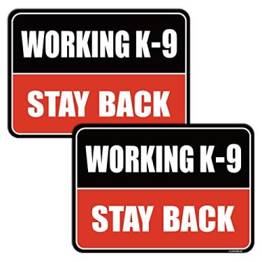 Imagem de GEEKBEAR Ímã de carro K-9 funcional (preto/vermelho, pacote com 2) - Placa magnética refletiva à prova d'água - 29,7 x 20,8 cm