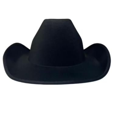 Imagem de Chapéu Country Cowboy Masculino e Feminino Vaqueiro Fantasia Festas (Varios Modelos)(PRETO,numeric_1)