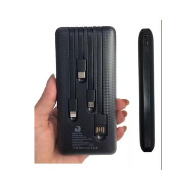 Imagem de Carregador Portatil 10000mah Power Bank Com 4 Cabos - peining